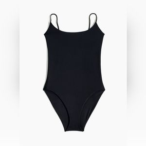 Madewell // second wave black one piece swimsuit size small